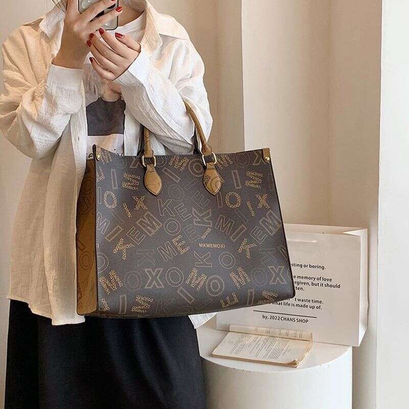 Large Capacity Tote For Women In 2025, New Minimalist Handbag, Fashionable And Trendy Letter Single Shoulder