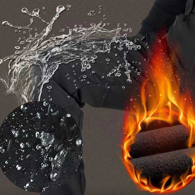 Mens City Cargo Autumn Winter Fleece Softshell Hiking Pants Fishing Climbing Trekking Casual Hunting Camping Trousers M-5XL W250819