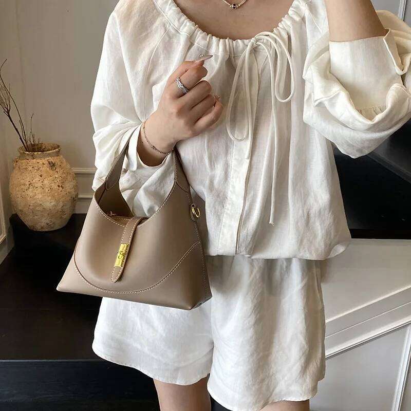 Retro Bucket Oversized Commuter Tote For Women Vintage Chic Convertible Crossbody Shoulder Bag