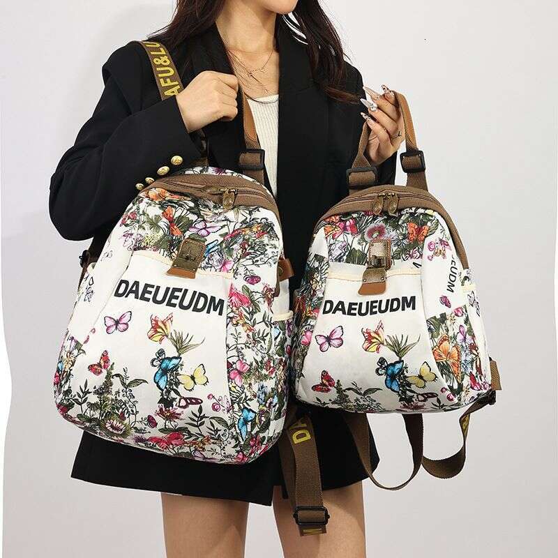 2025 New Printed Ink Painting Bag, Lightweight Fashion, Women's Multifunctional Travel Bag