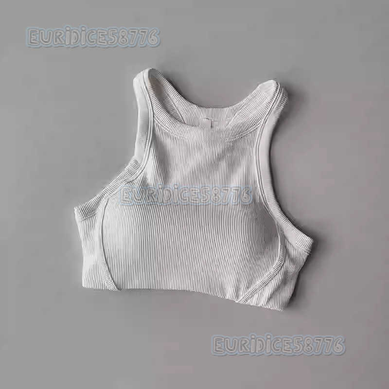 Lu Style Threaded Sports Vest for Women Vest-style Yoga Quick-dry Beautiful Back Fitness Bra Shockproof Running Yoga Wear H250819