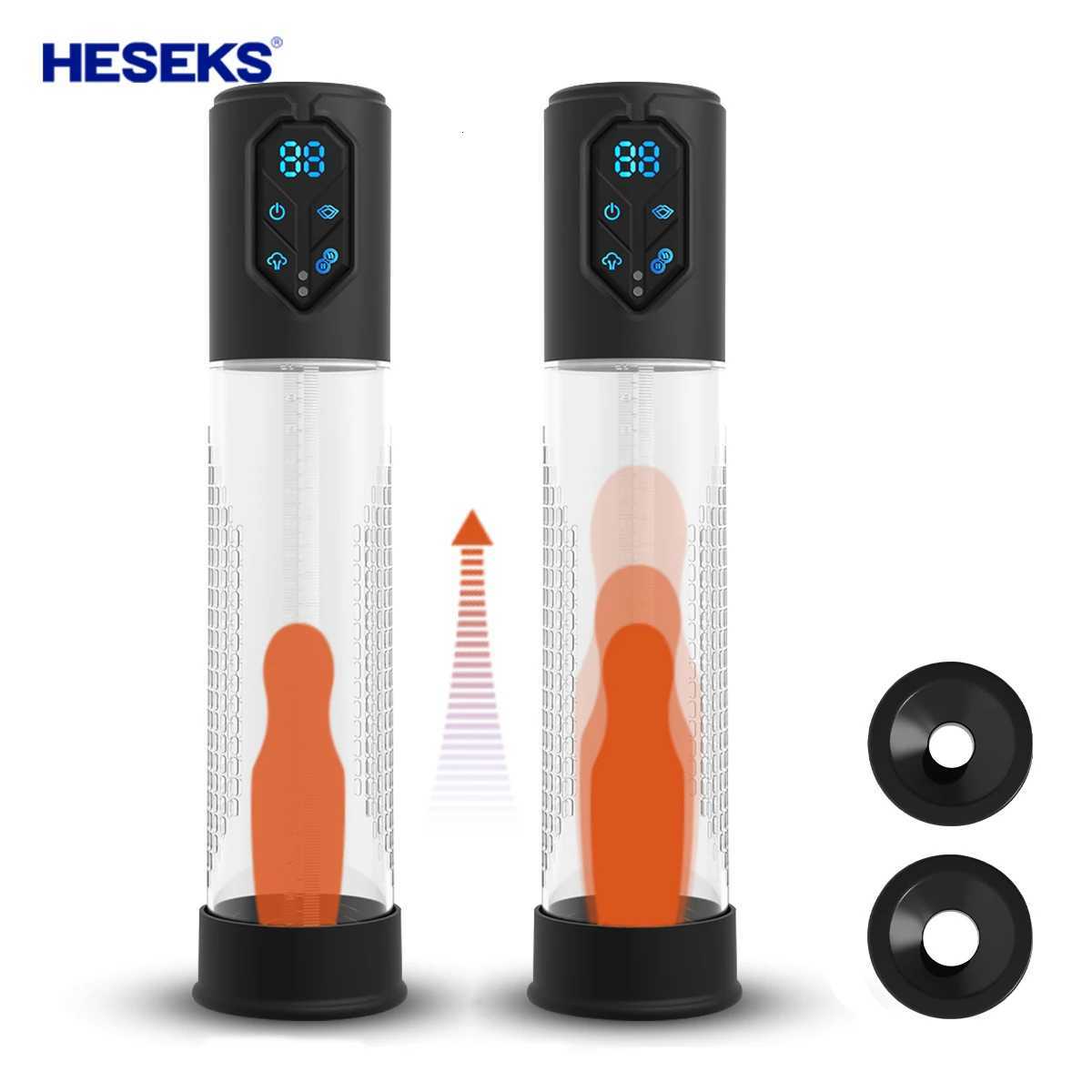 HESKS IPX78 Penis Pump for Enlargement Electric Vacuum Pump with 7 Suction Levels Waterproof Sex Toy Masturbators for Men XJ250819