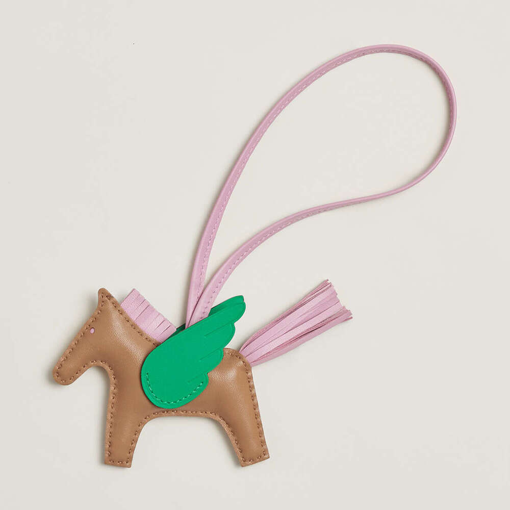 Handmade Little Pegasus Bag Charm Sheepskin Hand-sewn High-end Rodeo Pony Pendant Keychain Car Hanging Decoration