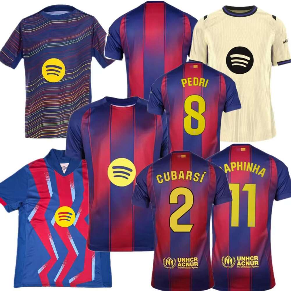 Football jersey 25 26 KOUNDE BALDE LEWANDOWSKI FERRAN OLMO PEDRO GAVI FERMIN CUBARSI RAPHINHA F.DE JONG CASADO LAMINE YAMAL 2025 2026 soccer men kids shirt