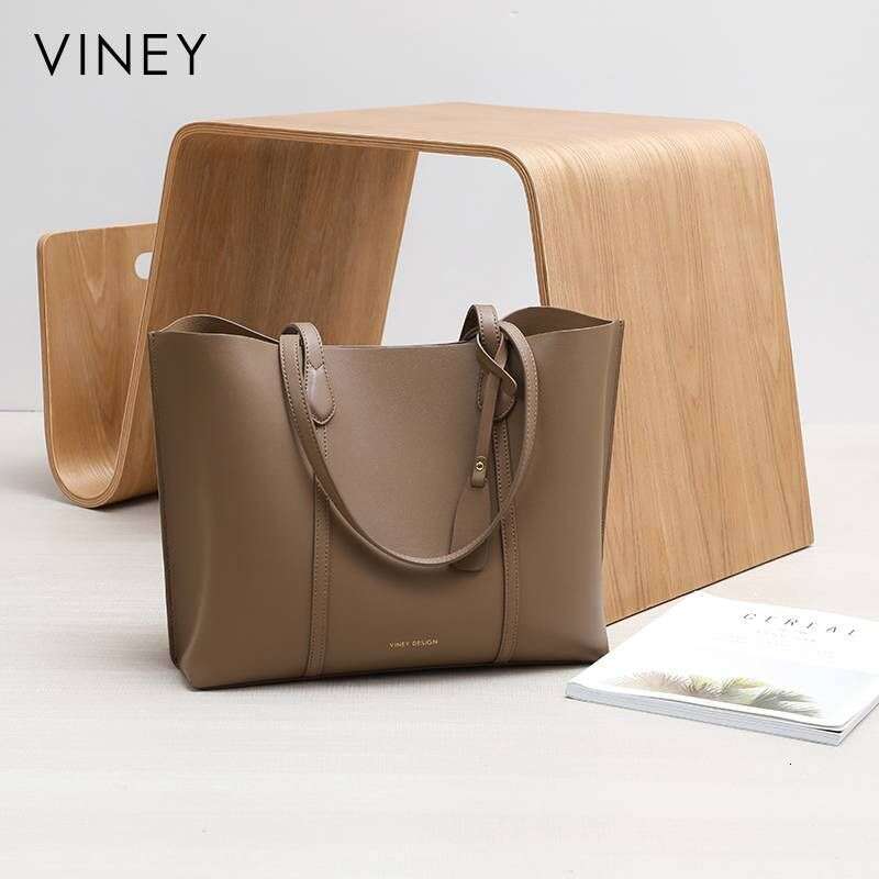 VINEY Big 2025 Women's Spring And New Style Trendy Genuine Leather Tote Large Capacity Commuter Summer Shoulder Bag