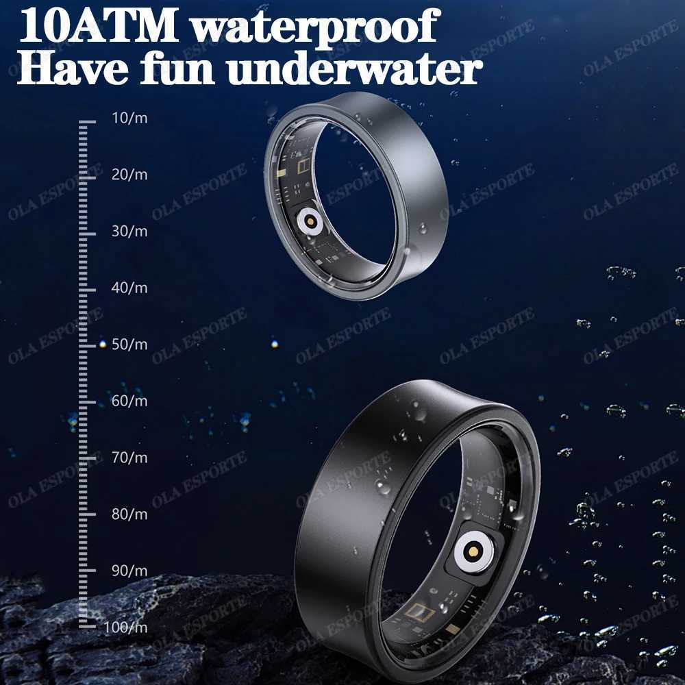 New Smart Ring Military Grade Titanium Steel Shell Health Monitor IP68 10ATM Waterproof Multi-sport Modes GPS Tracker Smart Ring W250819