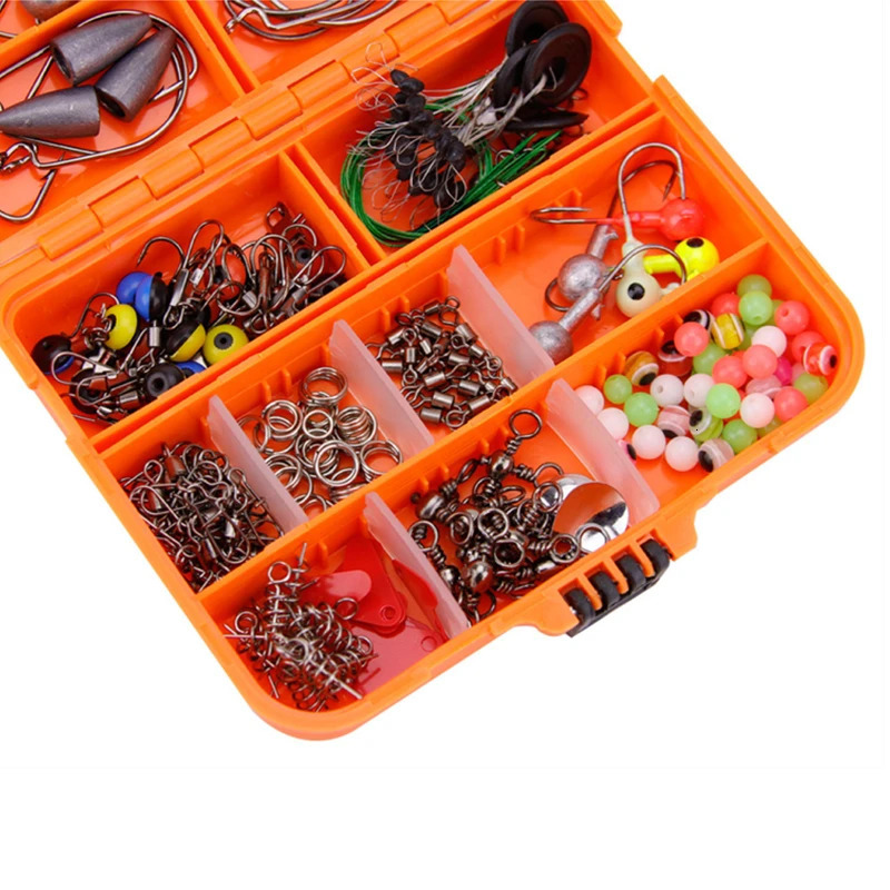 257Pcs/Set Fishing Accessories Kit Set With Hooks Snap Sinker Weight For Carp Bait Lure Ice Winter Accessoires Tackles Box 250818