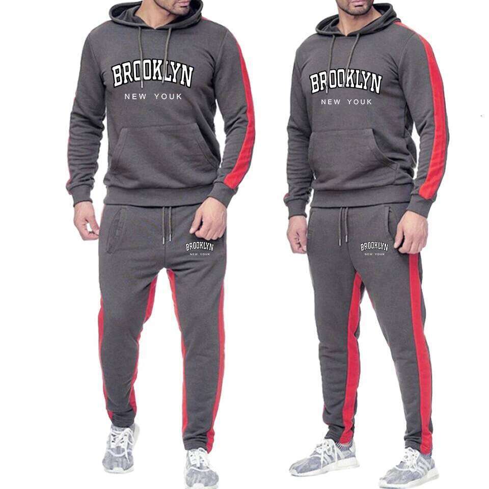 Hot Sale Men's Tracksuit Two Piece Outdoors Men Set Sportswear Single Sweatpants Hoodie Daily Fashion Comfortable Casual Jogging