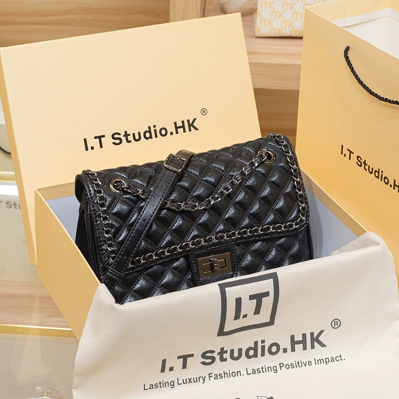 LORDLY KNACK designer bag luxury genuine leather casual flap bag versatile high-quality fashion chain handbag for woman