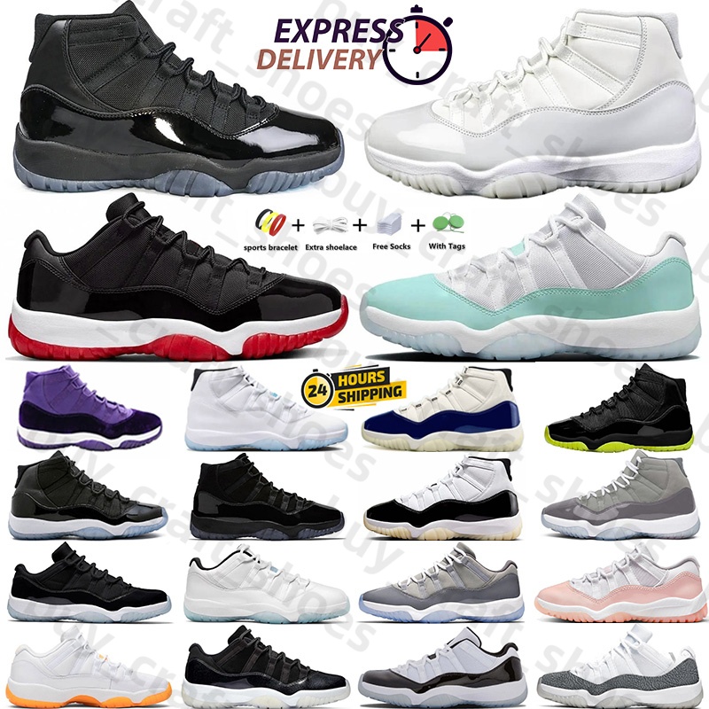 With Box Designer Shoes 11s Basketball Shoes For Men Women White Black Green Blue Bred Cool Grey Cherry Mens Sneaker Womens Trainers Sports Outdoor Shoes Size Eur 36-47