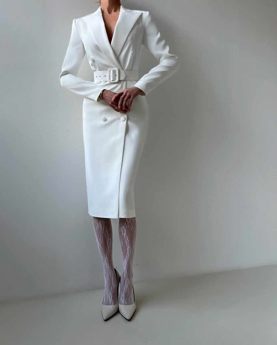 Elegant Women Blazer Dress Customized Slim Fit Banquet Party Gowns Jacket Sets Ladies Business Coat 2 Pieces