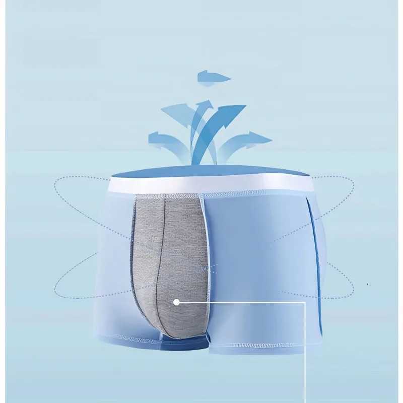 4Pcs/Lot Men Boxers Ice Silk Men Underwear Boxer Graphene Men Underpants Breathable Mens Underwear Ultrathin Underwear Summer W250819