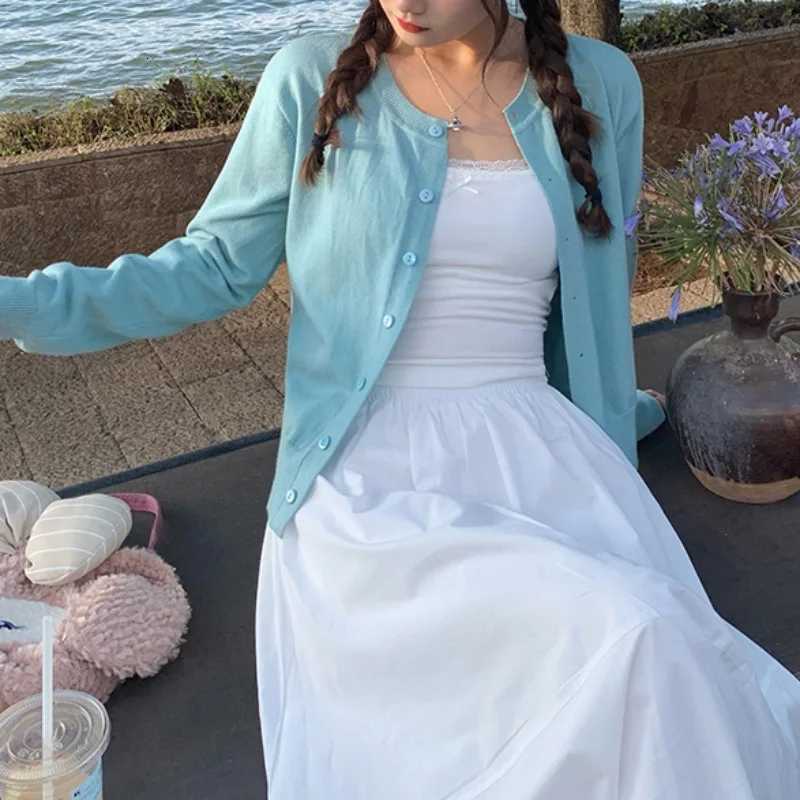 2025 Womens Long Sleeve Cardigan O Neck Button Down Knit Lady Autumn Spring Knitted Single-breasted Cardigan Sweaters XJ250819