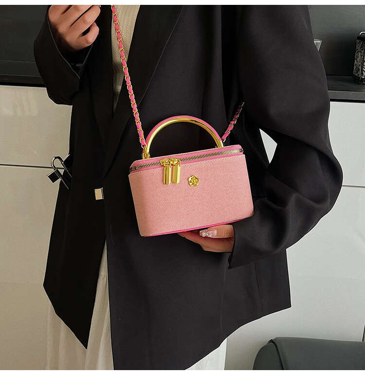 Bags Fashion Trend Versatile Handbag for Women 2025 Spring Summer Casual Denim Texture Chain Shoulder Designer Crossbody Bag