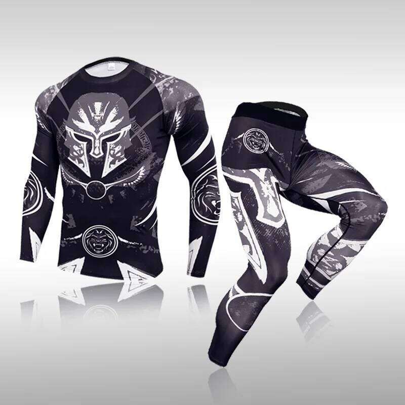 Men's Compression Sportswear Suits Gym Tights Training Clothes Workout Jogging Sports Set Running Rashguard Tracksuit For Men