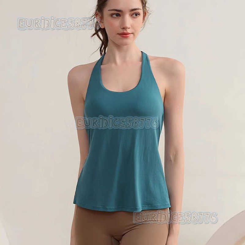 Summer Sports Vest for Women Thin Style Beautiful Back Fixed Chest Pad Sports Bra High-strength Shockproof Running Yoga Vest H250819