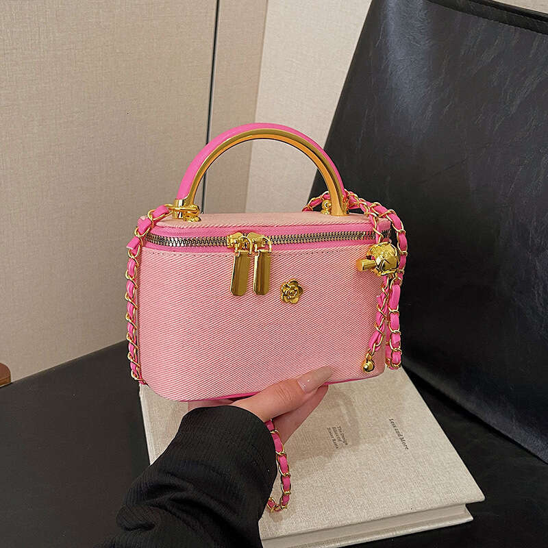 Bags Fashion Trend Versatile Handbag for Women 2025 Spring Summer Casual Denim Texture Chain Shoulder Designer Crossbody Bag