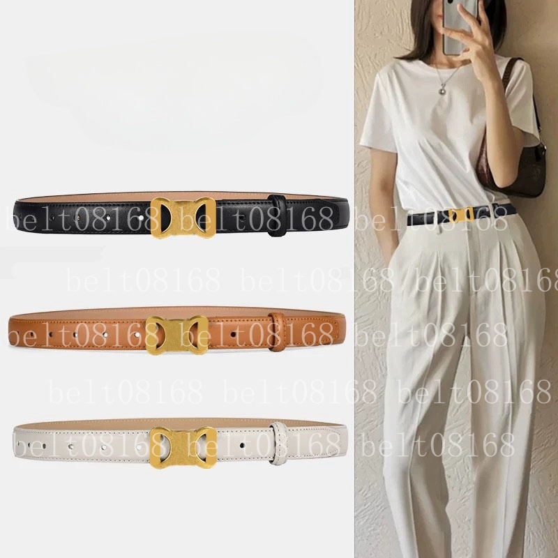 Belts for Women Designer Waist In Narrow Belt With Dress Coat Embellished Suit Pants Belt Casual Classical Gold Buckle Cowskin Ladies thin waist cowhide belt 2274
