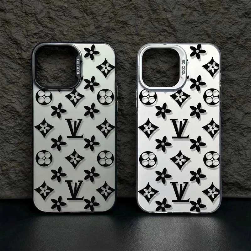 16 15 14 13 12 11 Pro Max High-end Patterned Phone Case with Independent Metal Button Silver ShellXJ250819