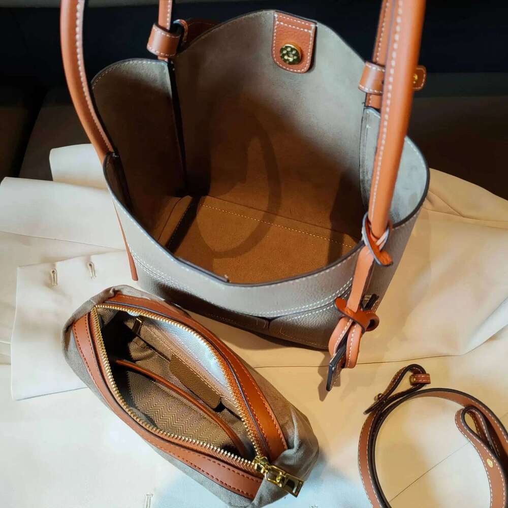 New Geometric Design Natural Togo Cow Leather Basket Tote Hit-Color Big Capacity Women's Handbag Armpit Shoulder Purse