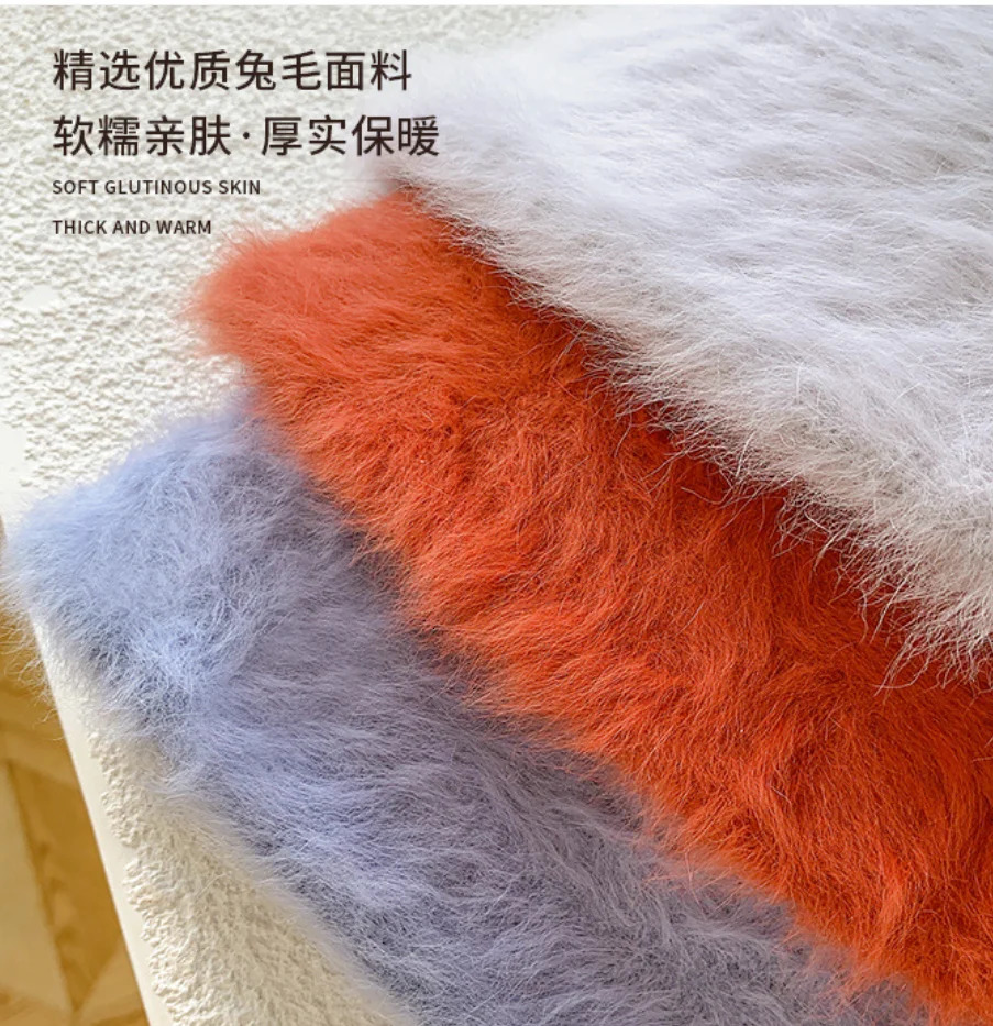 Womens Winter Rabbit Fur Bucket Hat Warm Knitted Fisherman Beret for Cold Weather Korean Japanese Style Unisex Outdoor Travel 250819