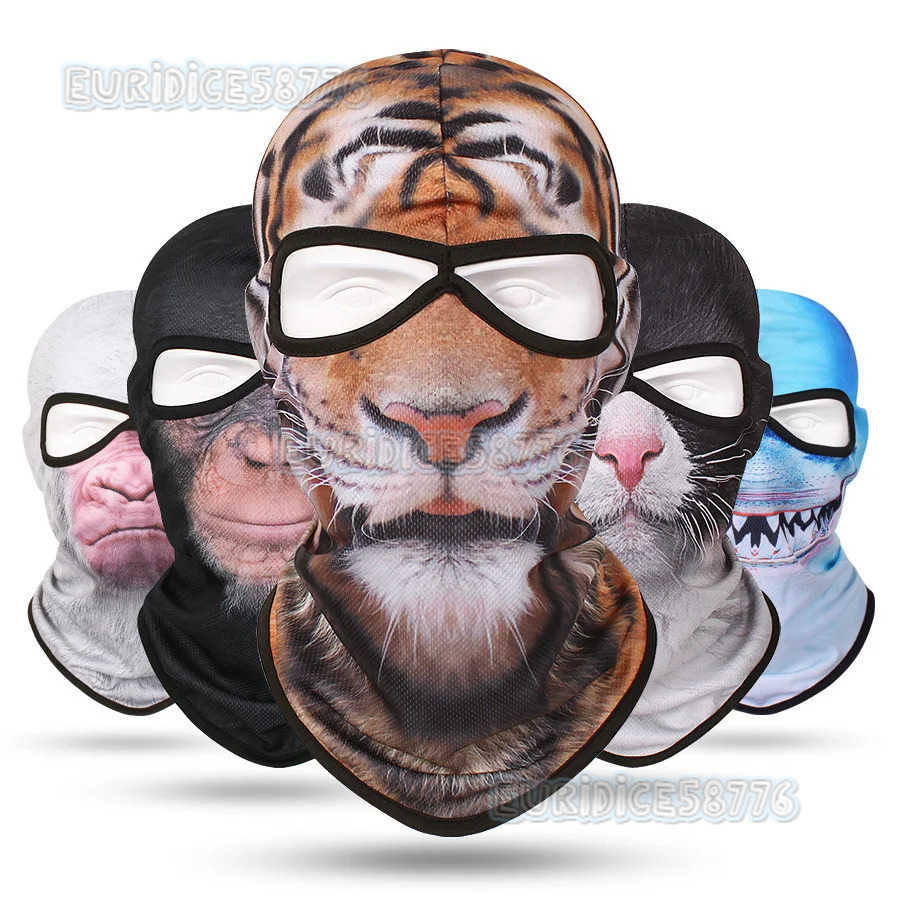 3D Animal Hood Hat for Men Outdoor Balaclava Motorcycle Ski Mask Windproof Neck Warmer Full Face Shield Cycling Protect H250819
