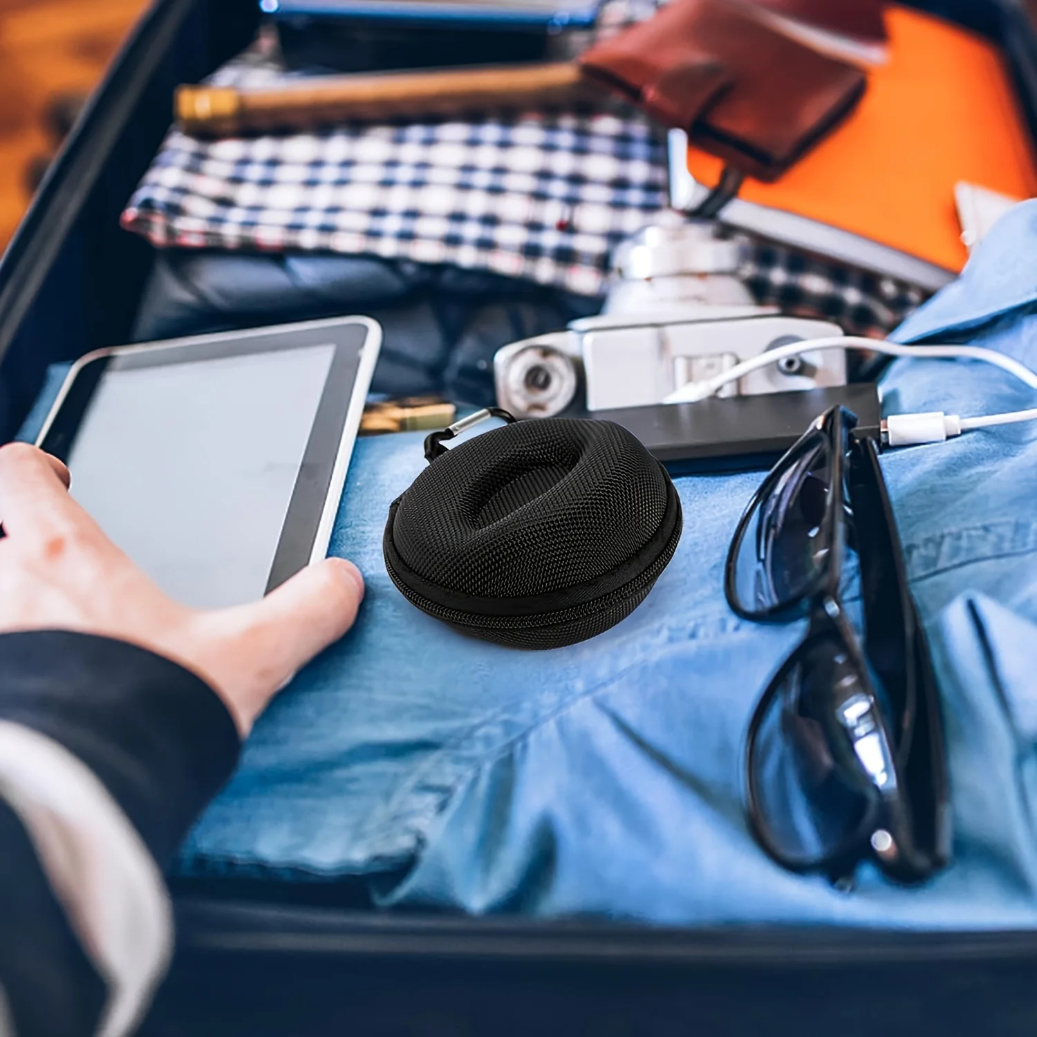 1pc Portable Zipper Travel Watch Case Dust-proof Single Watch Storage Box for Wristwatches And Smart Watches 250819