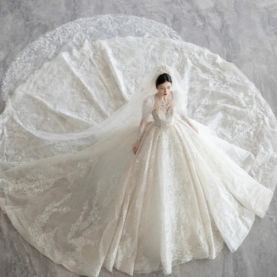 2025 Tulle Beautiful Bride Gowns new Fashion Appliques Lace Wedding Dresses Vintage Boho wed Dress Vestido de Noiva Robe de Mariee Backless Sweep Trai