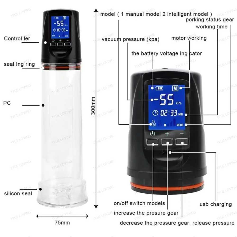 Powerful Penis Vacuum Pump for Men - Enlarge Penis Size Genital Enlargement Tool Sex Toy for Improved Erection Male PleasureXJ250819