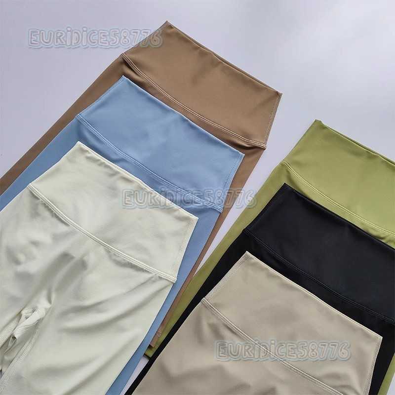 Naked Feel Five-point Yoga Pants for Women High-waisted Running Fitness Wear Cycling Pants Embarrassing Lines Quick-dry Butt-lifting Sports Shorts H25