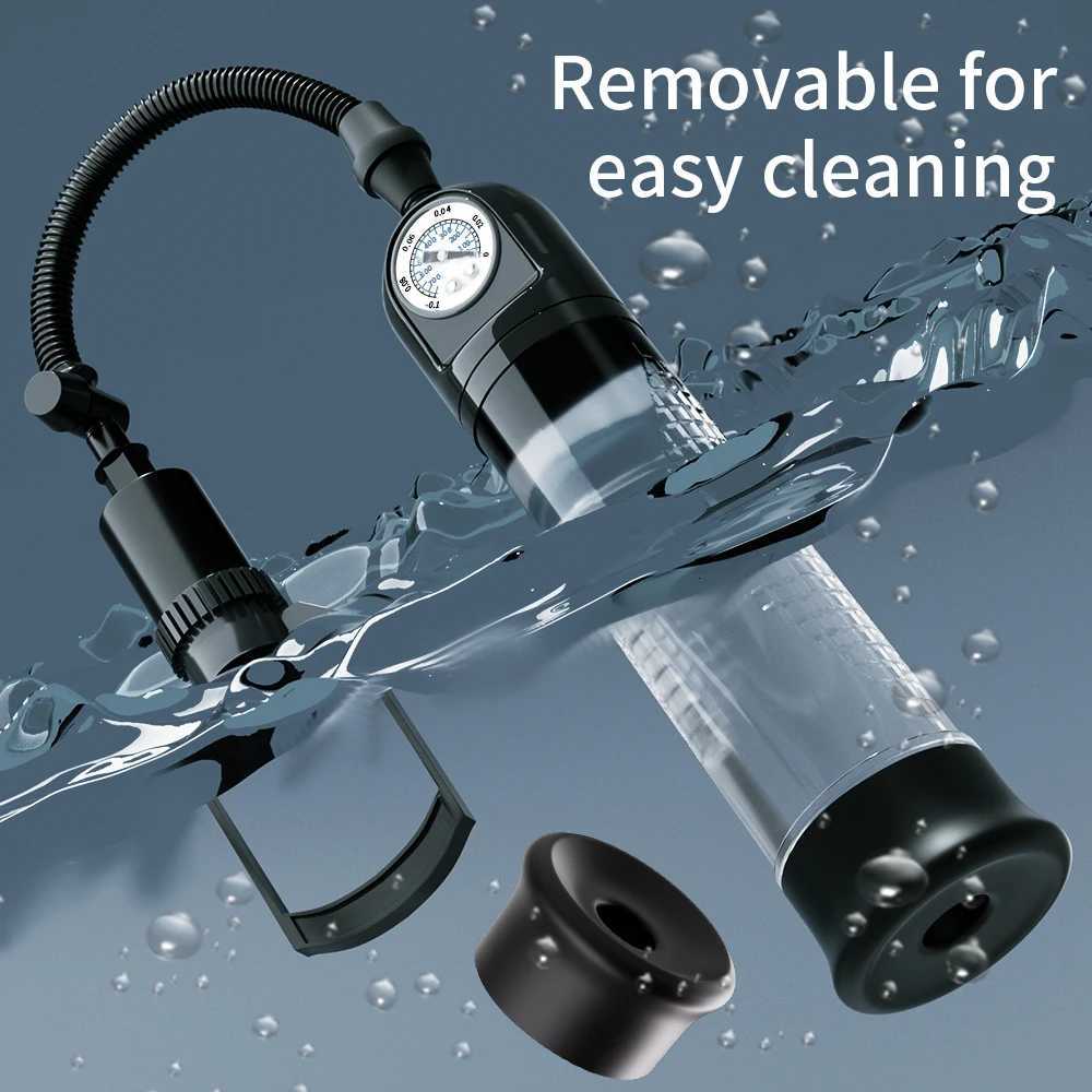 Penis Pump For Male Vacuum Blowjob Sucking Trainer Big Size Erection Enhancement Extender Masturbator Adult For Men Sex Toys XJ250819