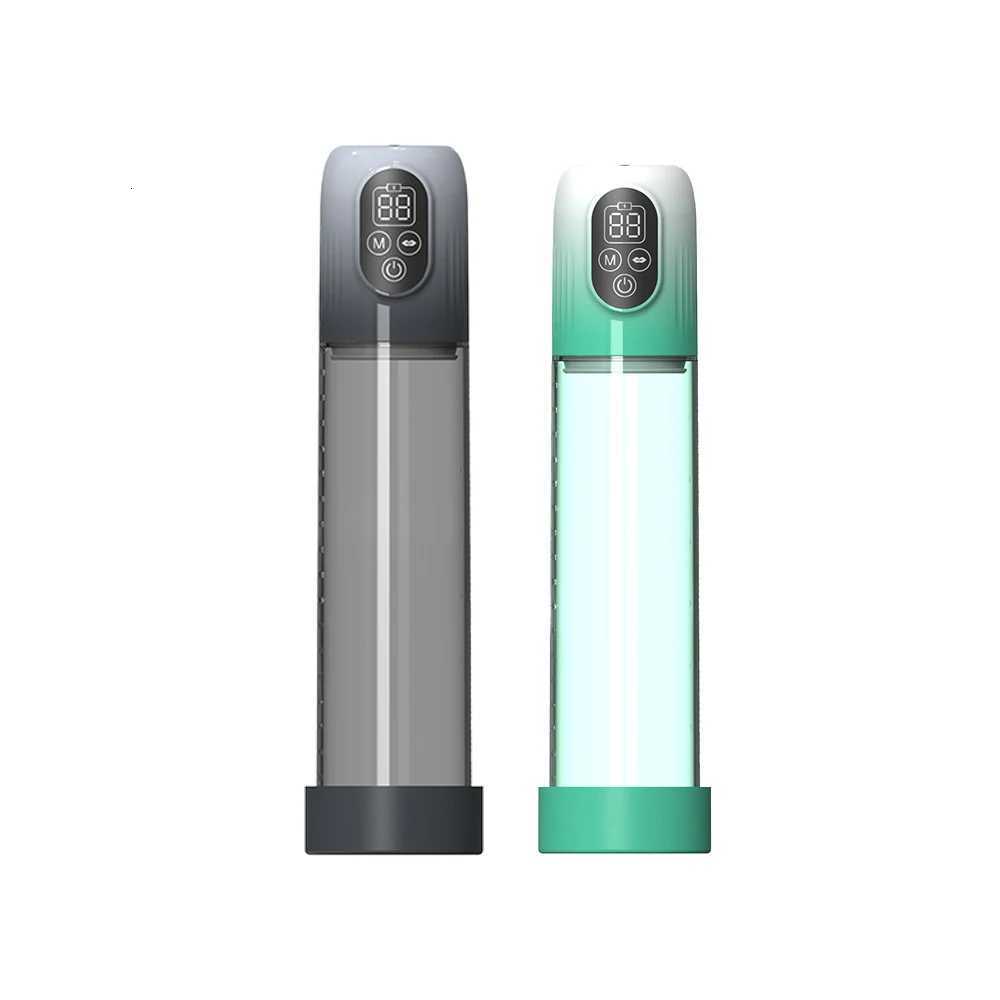 Mens Waterproof Digital Penis Trainer - 5 Frequency Modes Vacuum Physical Assistance Enlarger XJ250819