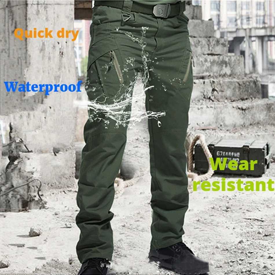 New Mens Tactical Pants Multiple Pocket Elasticity Military Urban Commuter Tactical Trousers Men Slim Fit Cargo Pants 5XL W250819