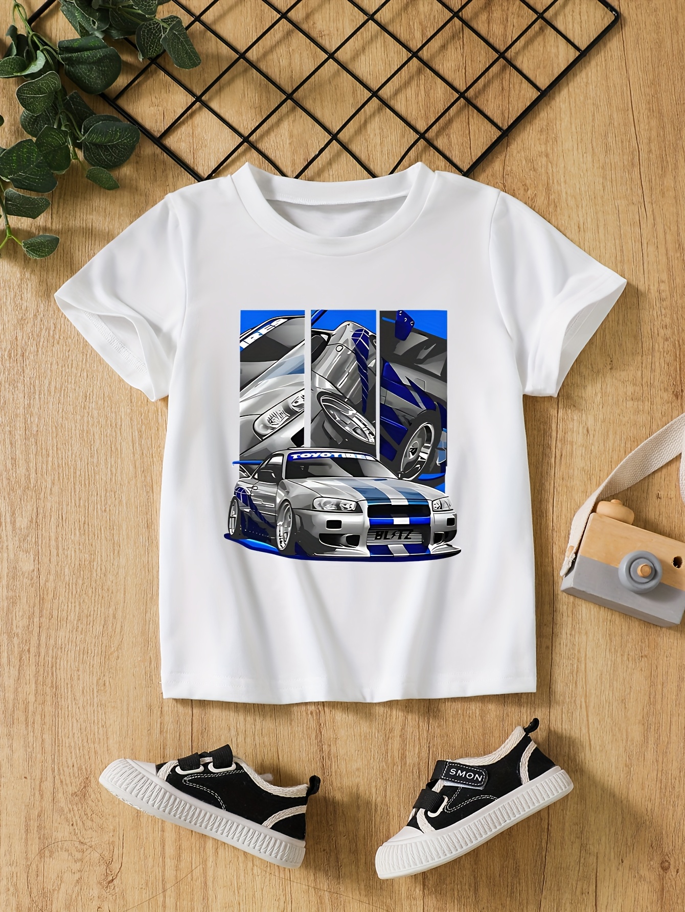 T-shirts Trendy Boys Collection: Trio Pack Kids Tees With Racing Theme & Fast Drying Technology