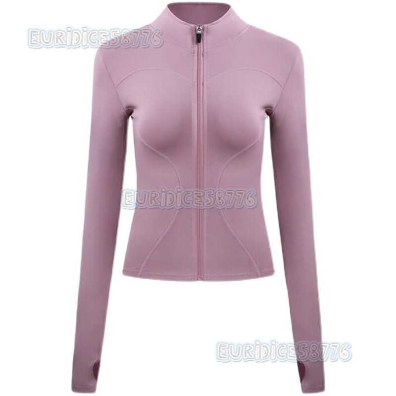 Sports Jacket Nylon Quick-dry Yoga Clothing Stand Collar Sports Running Jacket Long Sleeve Breathable Training Yoga Top H250819