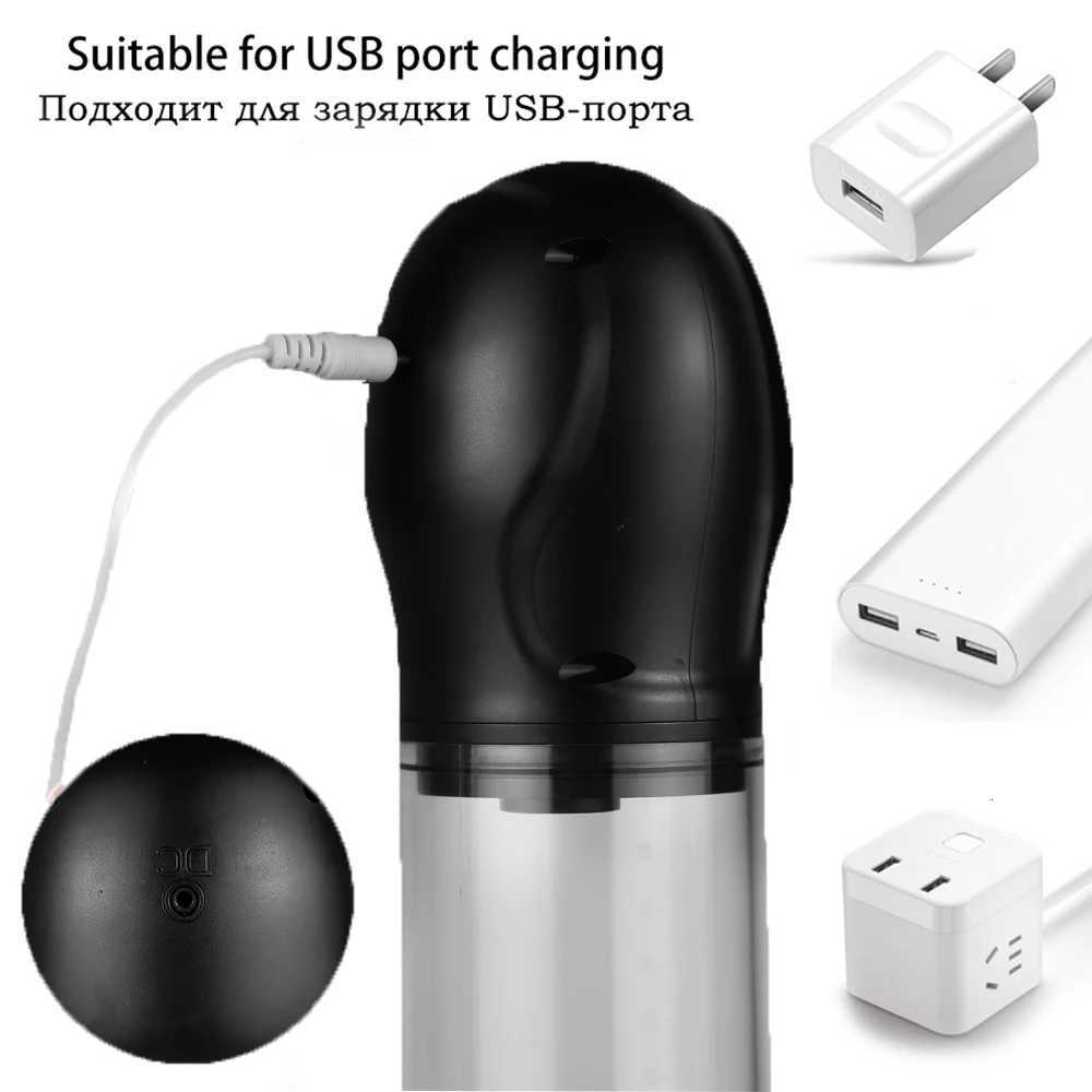 Penis Pump IPX7 Waterproof Electric for Men Penis Enlargement Vacuum Pump Penis Enlarger Massager Male Masturbators 18+ Sex Toys XJ250819