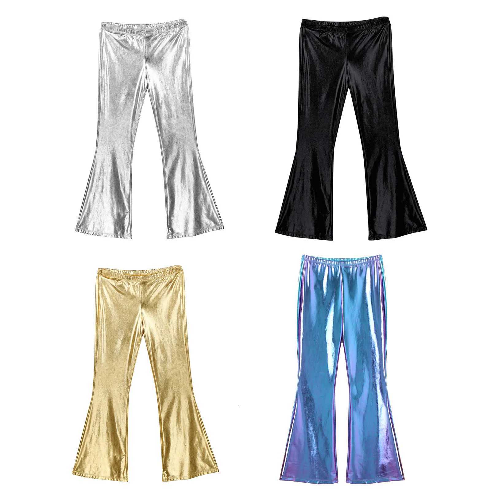 Men Pants Retro Disco Costume Vintage Year 60s 70s Pants with Bell Bottom Flared Long Pants Dude Costume Trousers Show Clubwear W250819