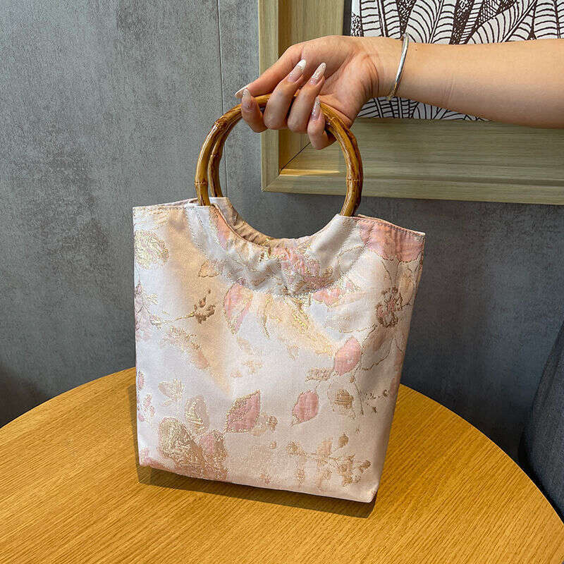 Souvenir New Chinese Women's Clutch Jacquard Cheongsam Wedding Handbag National Style Exquisite Hanfu Bamboo Knot Bag