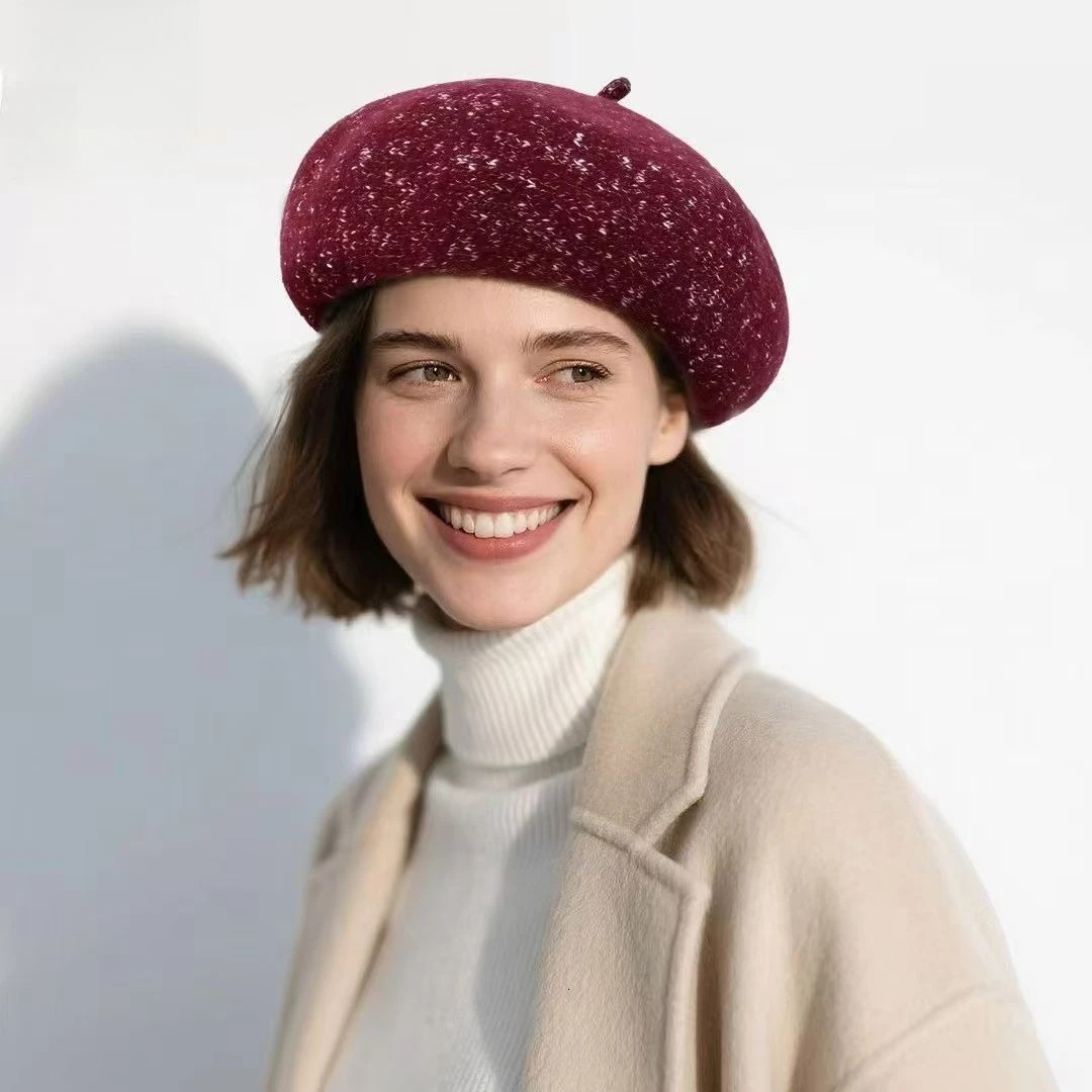 6 Colors Winter Beret Female Cap Autumn Winter Wool Hat For Women Top Quality Soft Warm Matched Fashion Boina Gift 250819