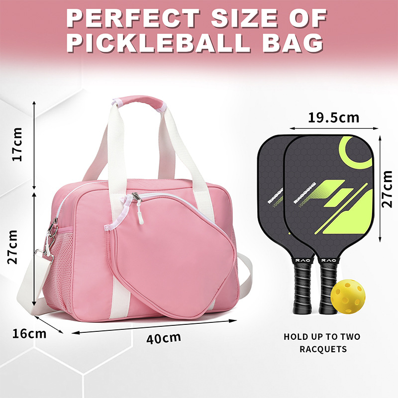 Pickleball Tote Bag with Paddle Storage Large Capacity Lightweight Pickleball Bag for Women Men with Water Bottle Holder