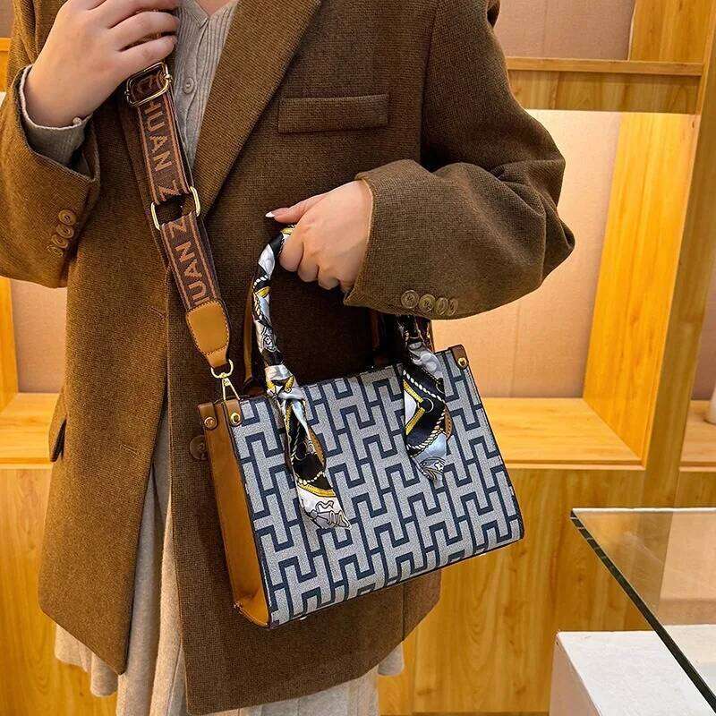 Classic Tote Bag For Women Elegant Monogram Shoulder Purse Spacious Mother S Day Gift Handbag With Wide Straps