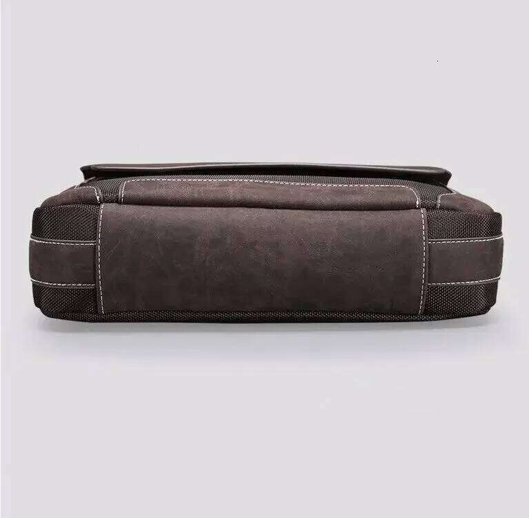 Men S Flip Large Travel Leather Oxford Vintage Handbag Casual Shoulder Bags Hight Qualtiy Men Retro Zipper Sling Bag