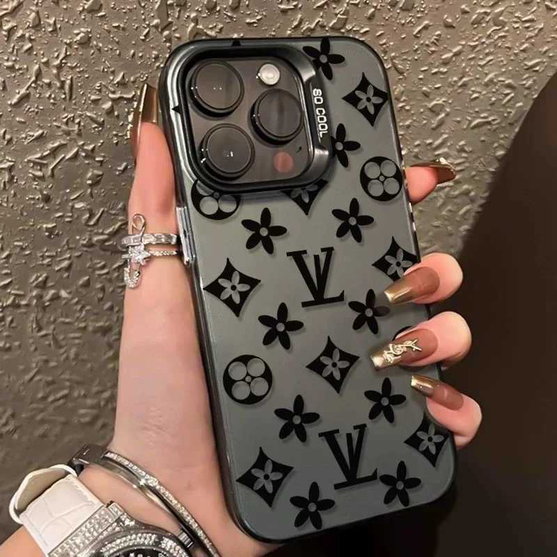 16 15 14 13 12 11 Pro Max High-end Patterned Phone Case with Independent Metal Button Silver ShellXJ250819