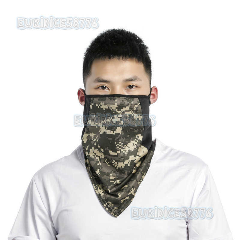 Summer Ice Silk Scarf Riding Mask Neck Cover Mens and Womens Towel Bicycle Triangle Towel Outdoor Sports H250819
