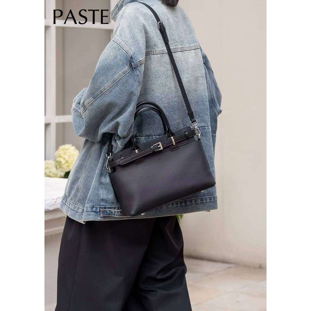 New All Match Firsr Layer Cow Leather Tote Maroon Beige Color Women Shoulder Bag Beit Deco Trends Handbag