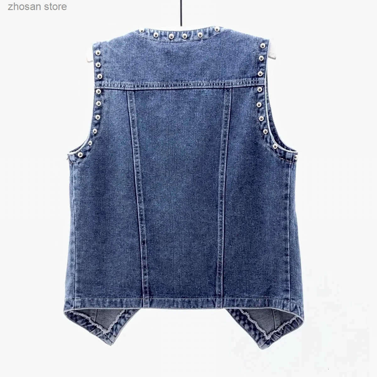 Women Denim Vest Spring Autumn Slveless Jacket Vintage Jeans Vest Short Jackets Female Casual Tops Waistcoats Cowboy Coat 250320 S250819