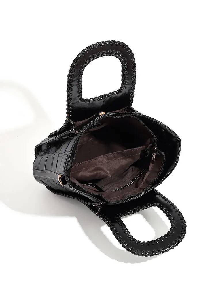 QJBY Women's Fashion Tote Bags 2024 New In Handbag Designer Brand High-End Leather Large Capacity Multi-Layer Send Wallet