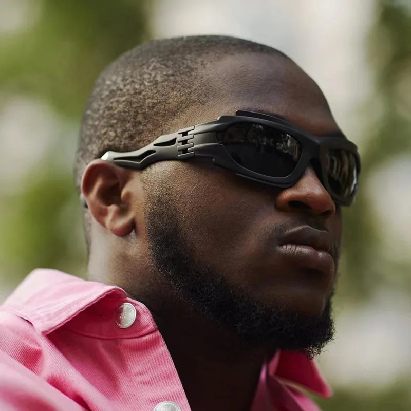 Fashion Cycling Hollow S-shaped Leg Punk Sunglasses Y2K Futuristic Personalized Sun Glasses INS Sports Cycling Glasses 250815