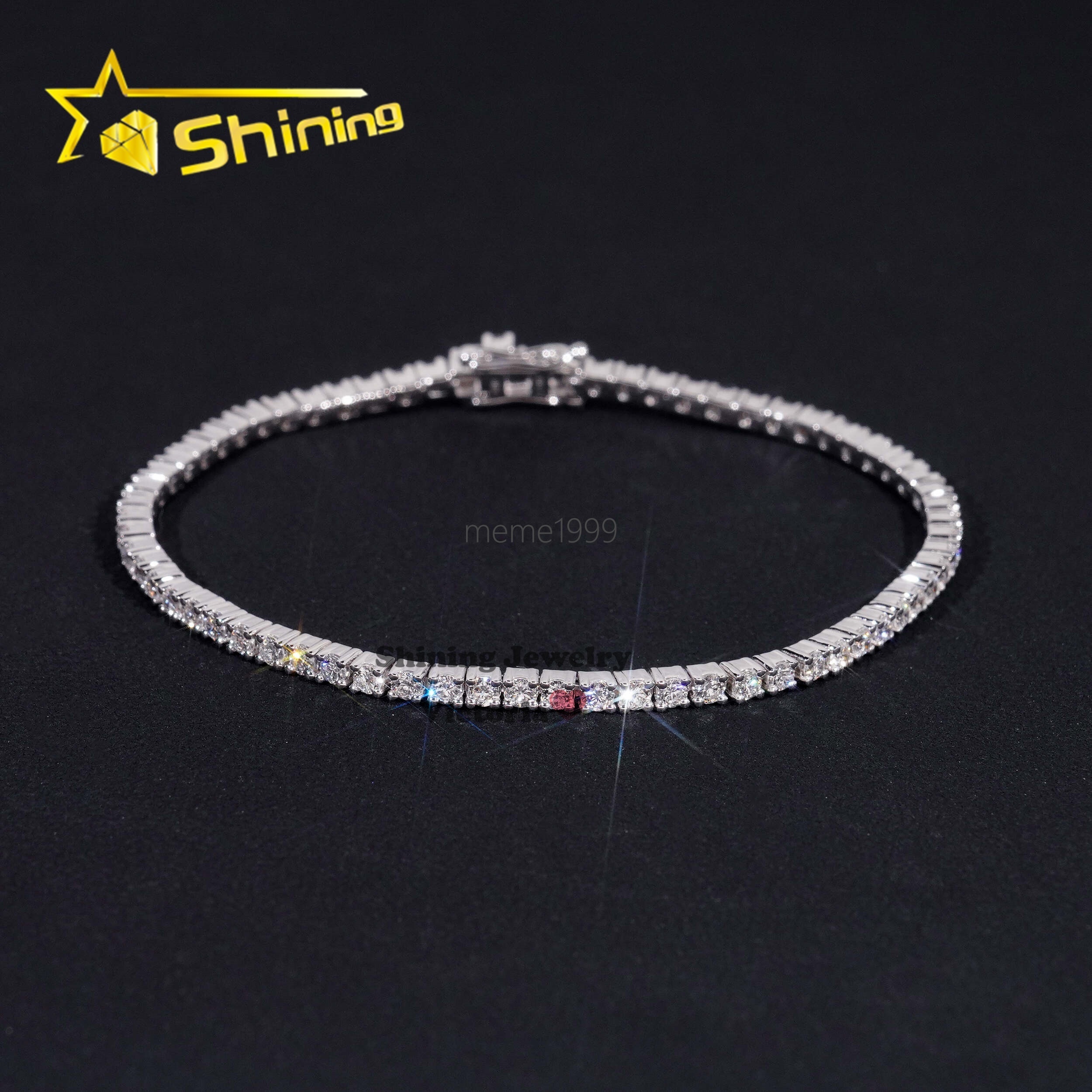 Custom High Quality Fine Jewelry Hip Hop Chain Lab Grown Diamond Tennis Necklace 10K 14K 18K Real Gold 2MM Tennis Bracelet