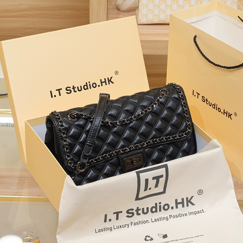 LORDLY KNACK designer bag luxury genuine leather casual flap bag versatile high-quality fashion chain handbag for woman